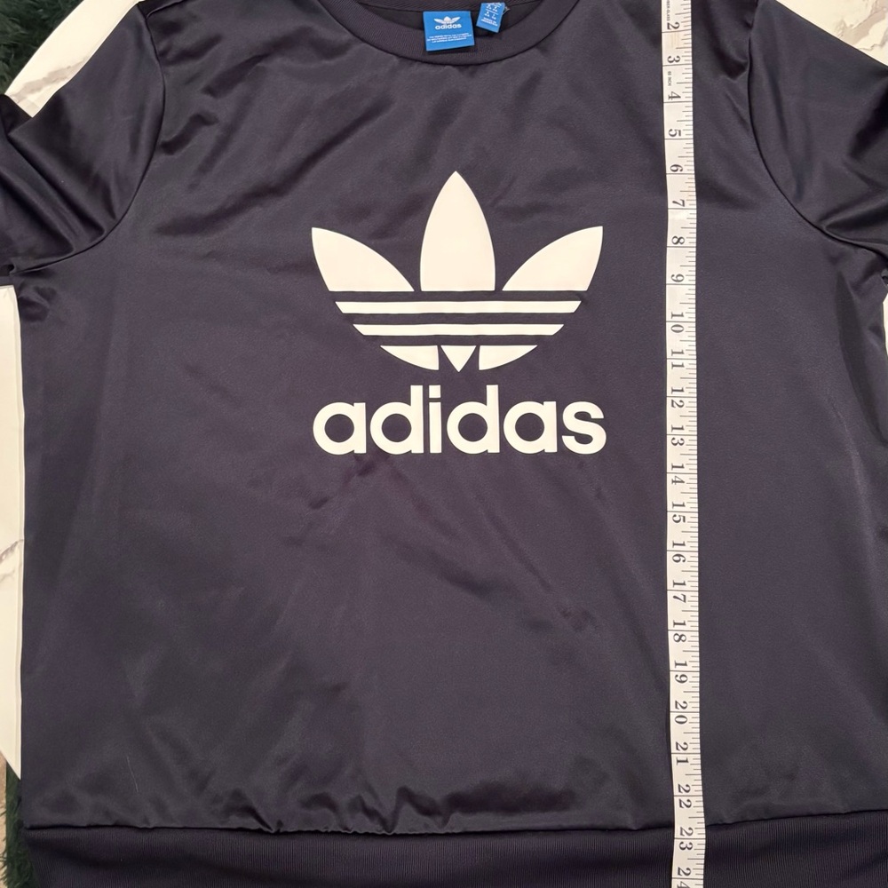 Adidas Women's Dark Blue Crewneck Sweatshirt - Picture 7 of 9